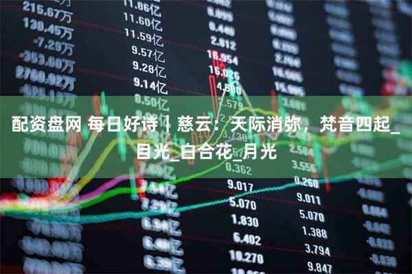 配资盘网 每日好诗｜慈云：天际消弥，梵音四起_目光_白合花_月光